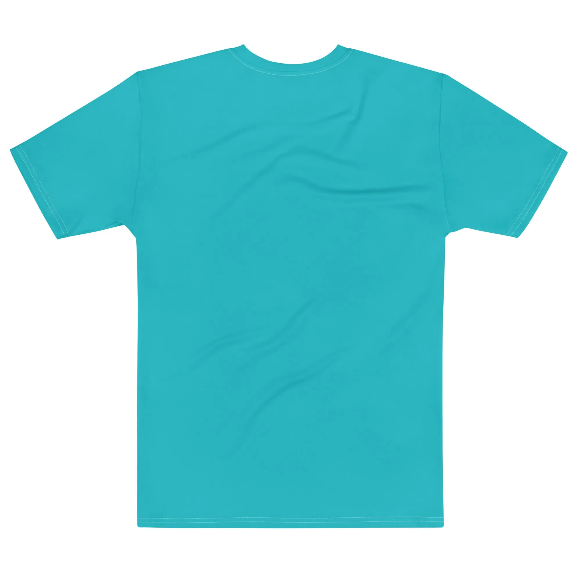 Cyan Climate Change Global Warming Statement - Sustainably Made Men's Short Sleeve Tee