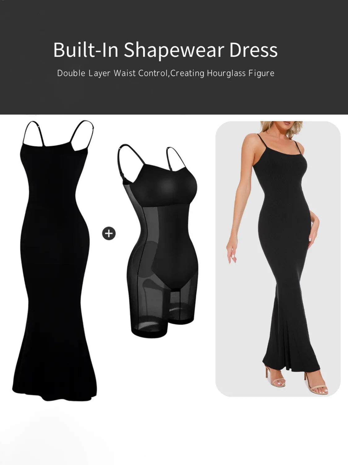 Daphne Built-In Shapewear Sleeveless Maxi Dress