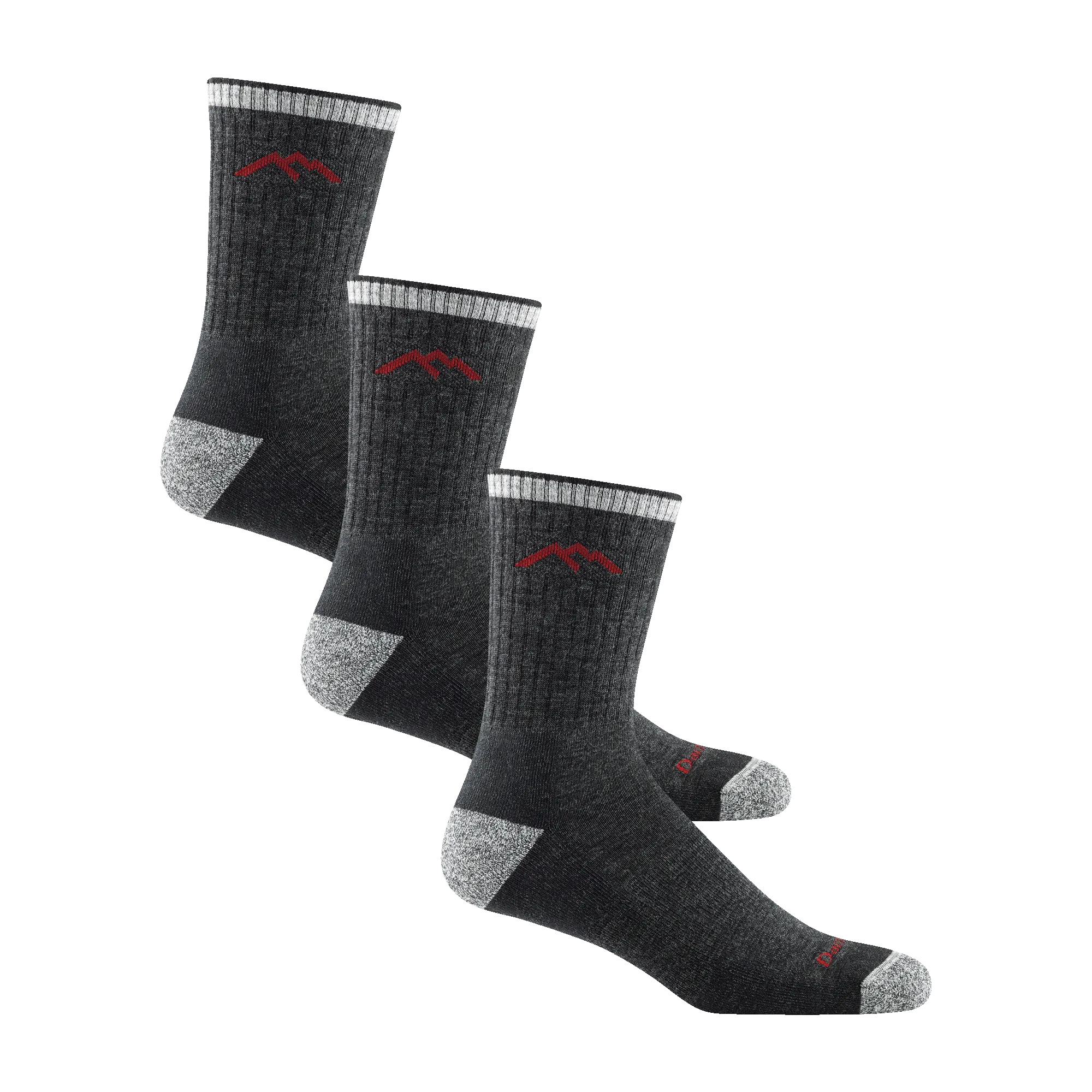 Darn Tough Mens Hiker Micro Crew Midweight Hiking 3-Pack Socks