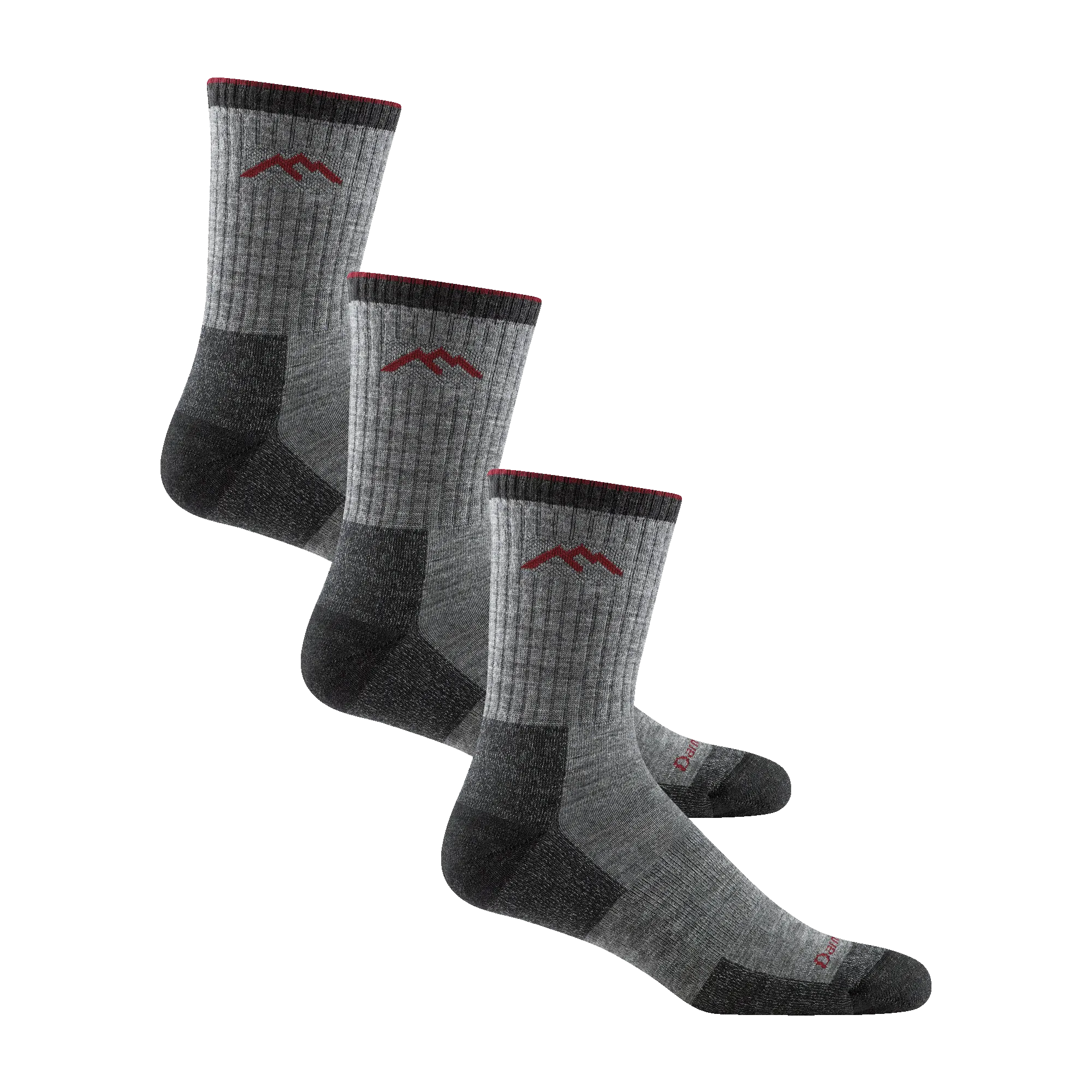 Darn Tough Mens Hiker Micro Crew Midweight Hiking 3-Pack Socks