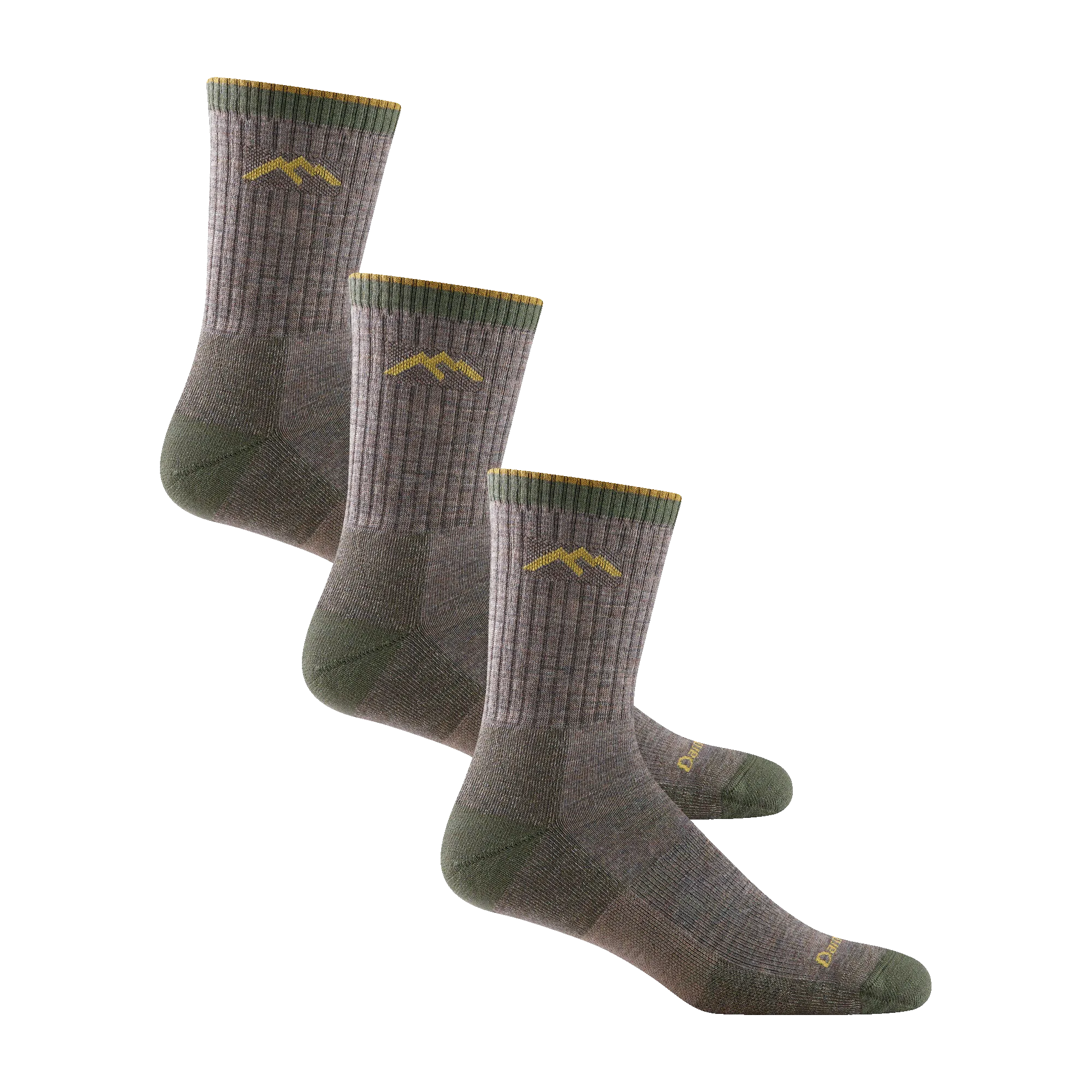 Darn Tough Mens Hiker Micro Crew Midweight Hiking 3-Pack Socks