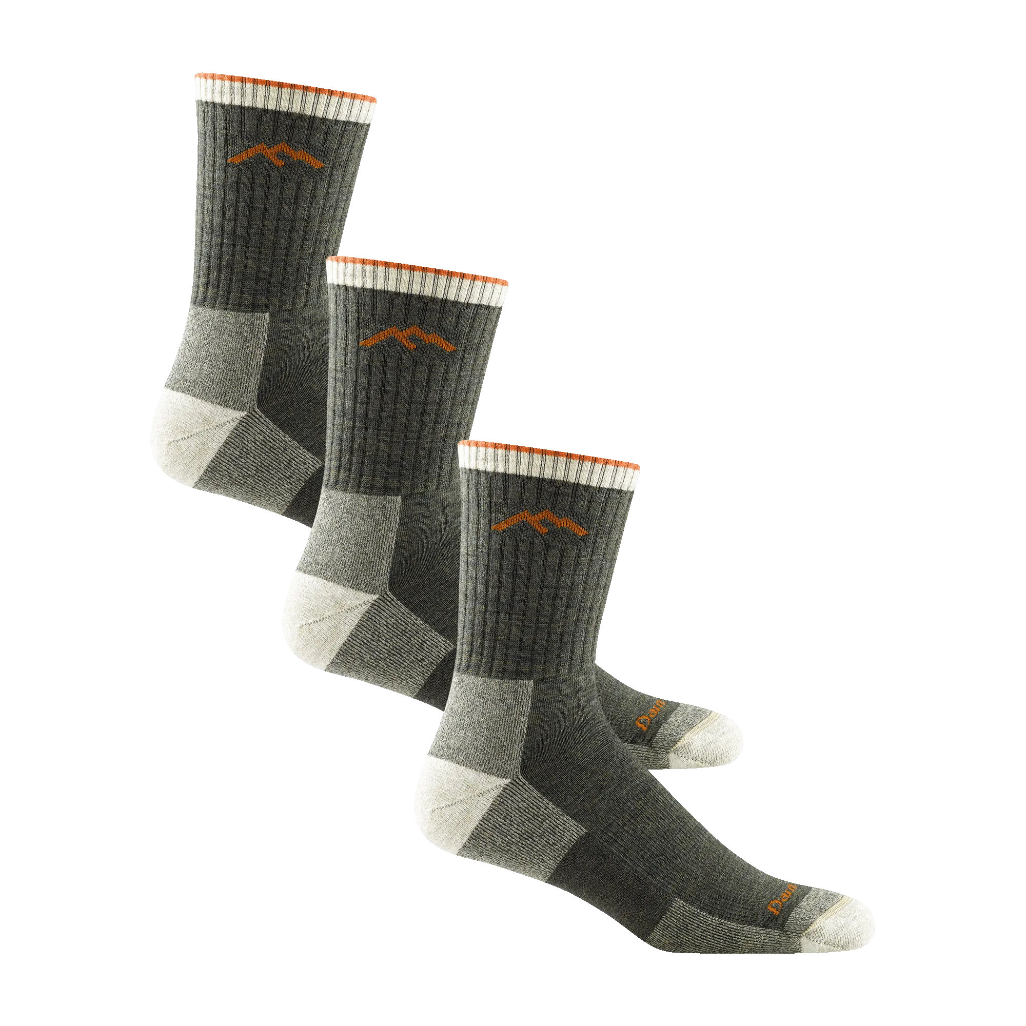 Darn Tough Mens Hiker Micro Crew Midweight Hiking 3-Pack Socks