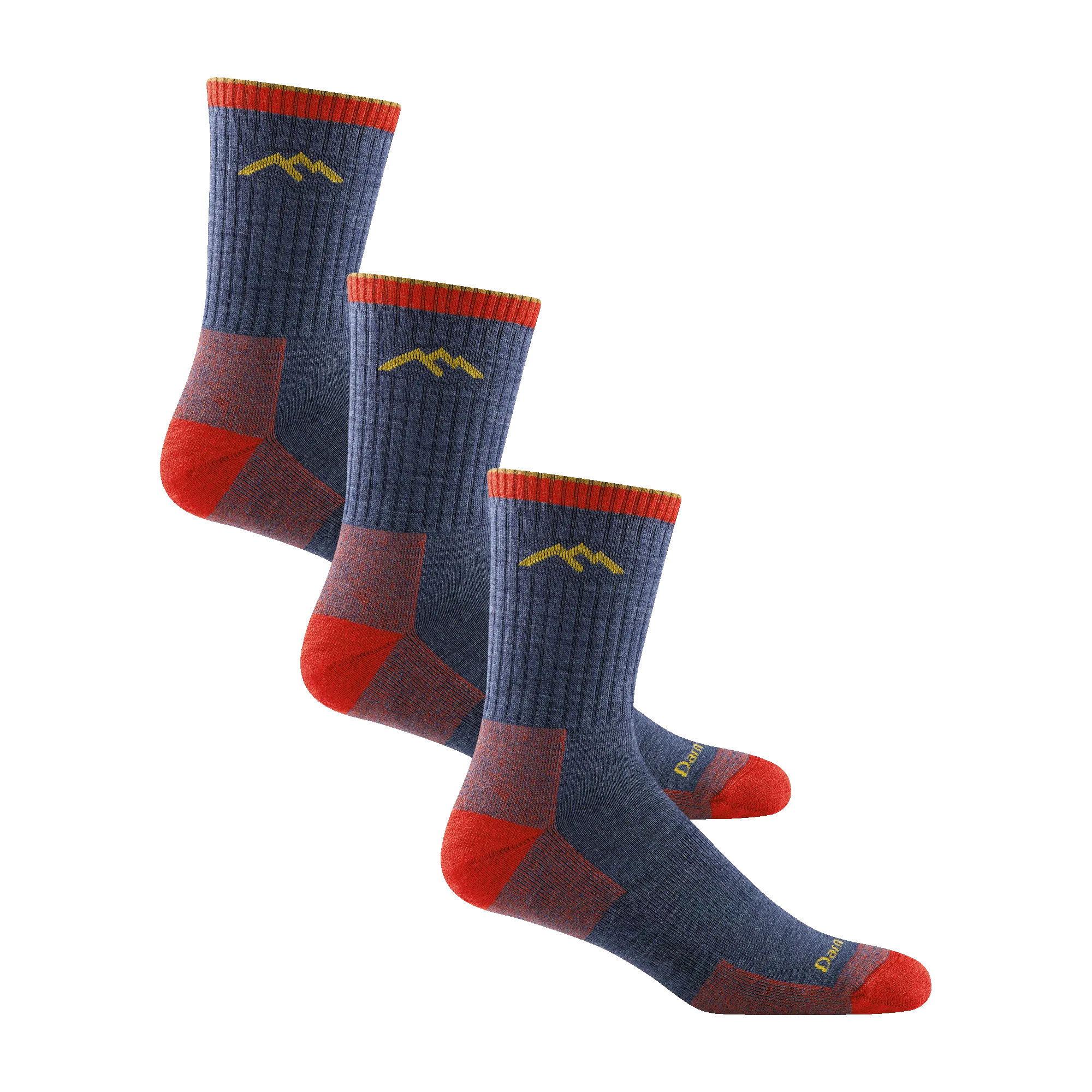 Darn Tough Mens Hiker Micro Crew Midweight Hiking 3-Pack Socks