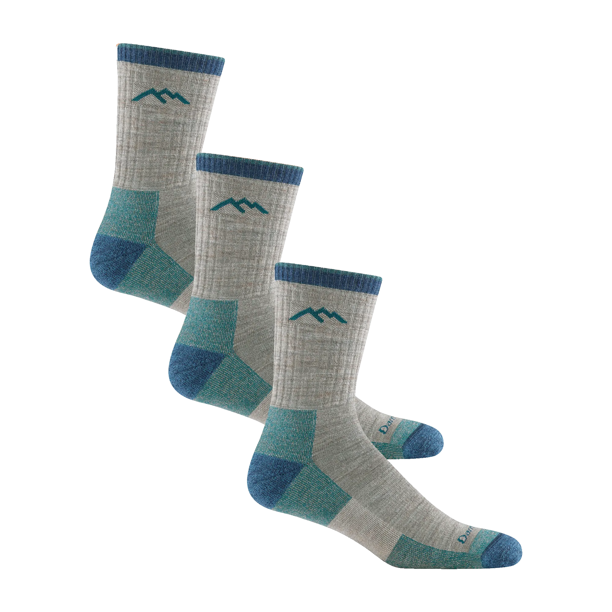 Darn Tough Mens Hiker Micro Crew Midweight Hiking 3-Pack Socks