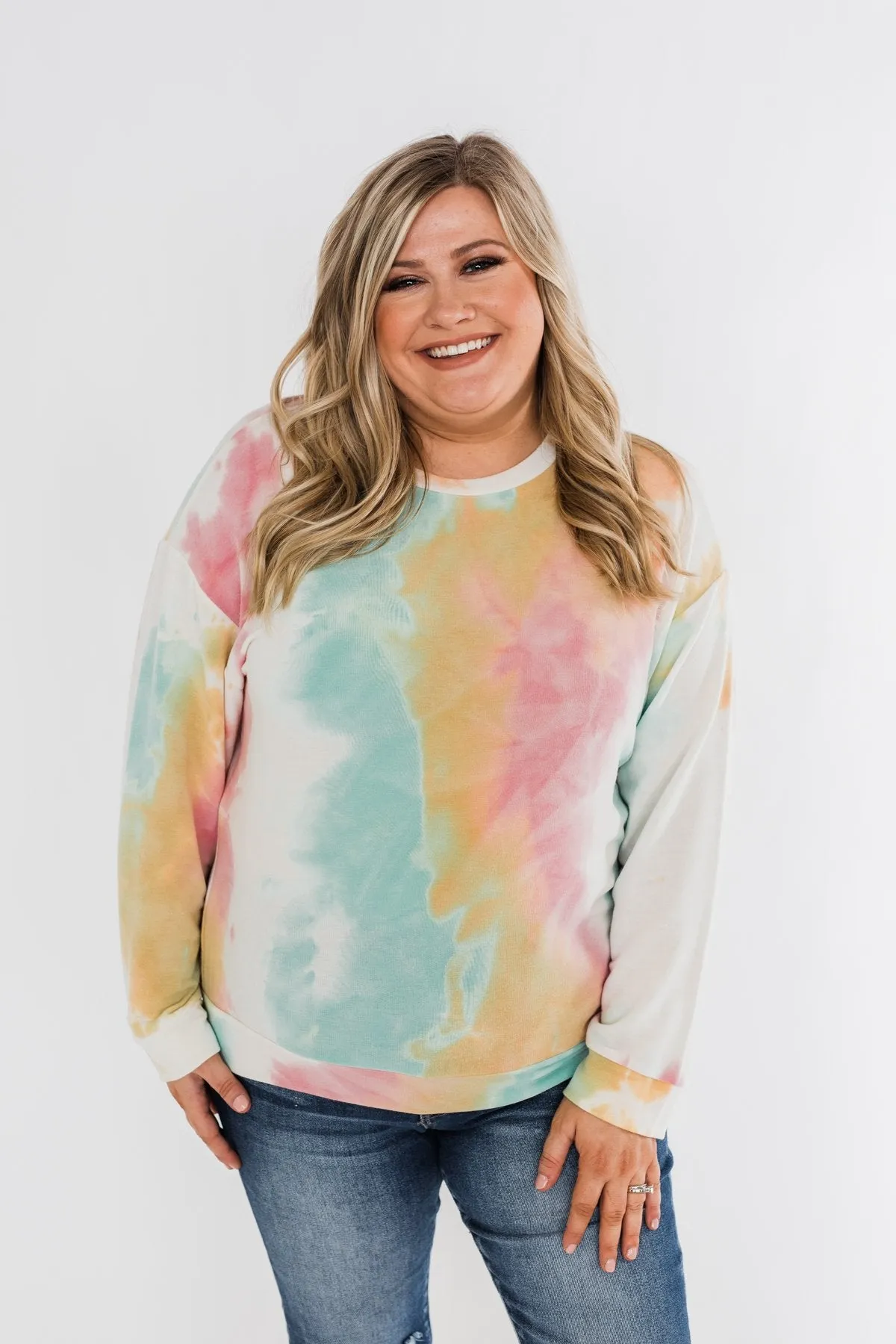 Daydream Long Sleeve Tie Dye Top- Pink, Mustard, Mint