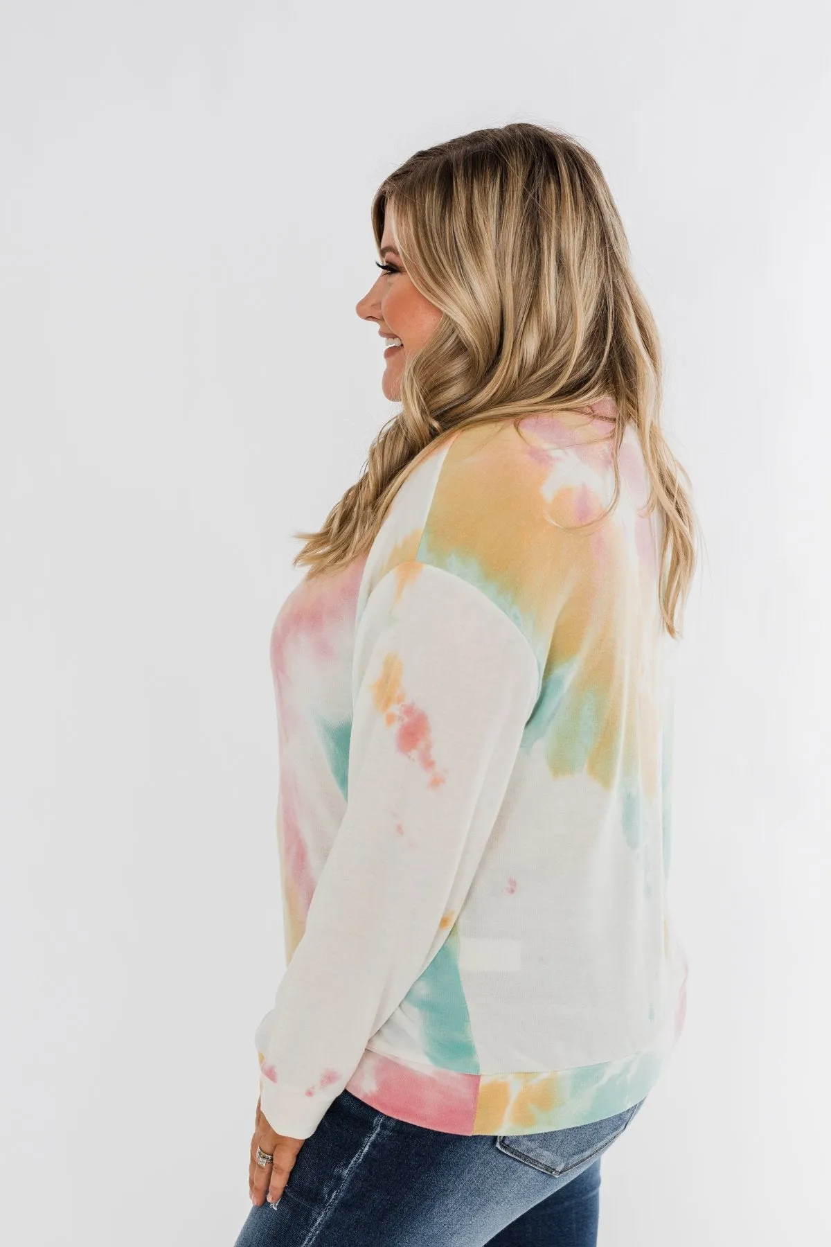 Daydream Long Sleeve Tie Dye Top- Pink, Mustard, Mint