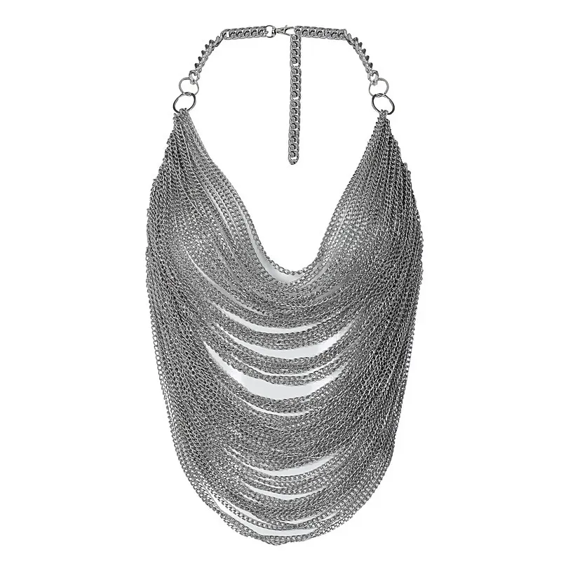 Dazzling Drapes Chain Halter Top