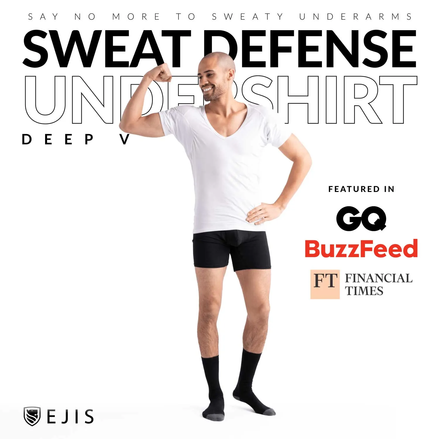 Deep V Micro Modal Sweat Proof Undershirt For Men - Mix 9-Pack (5x White, 4x Black)