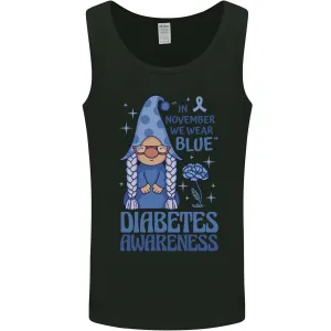 Diabetes Awareness We Wear Blue Gnome Mens Vest Tank Top