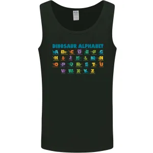 Dinosaur Alphabet T-Rex Velociraptor Mens Vest Tank Top