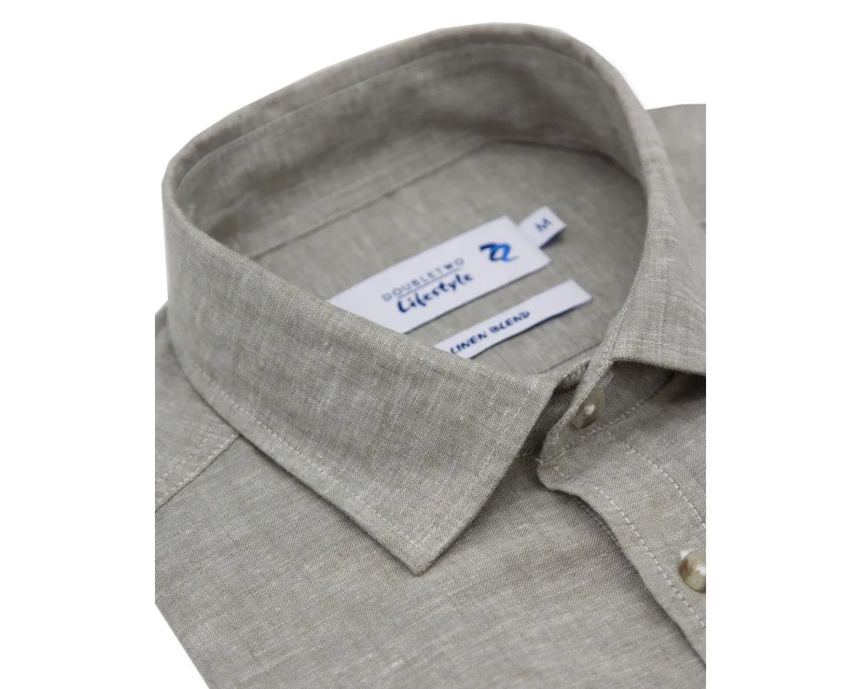 Double Two Men's Plus Size Linen Blend Casual Shirt in 3 Colour Options 2XL to 5XL (DTLS1113)
