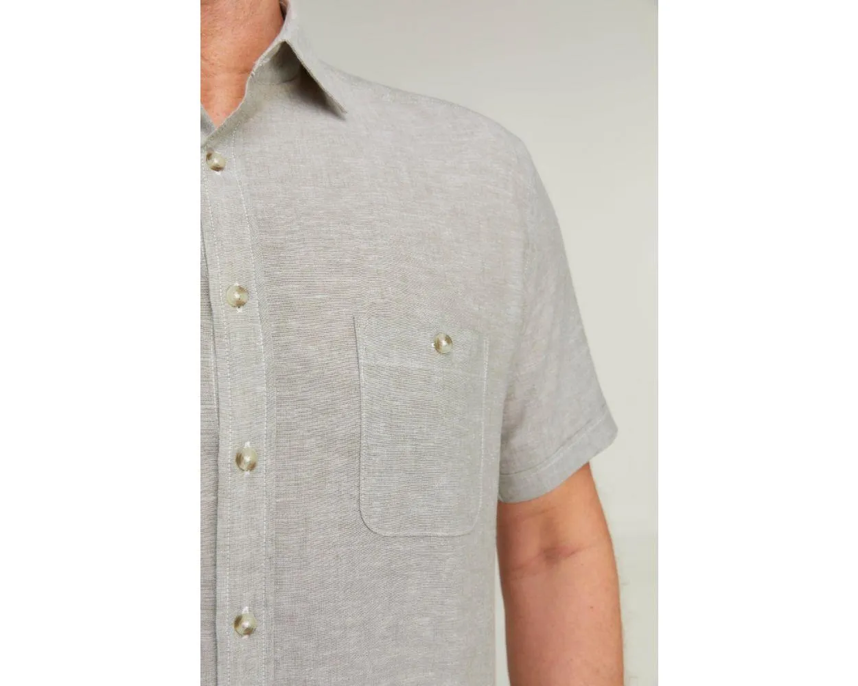 Double Two Men's Plus Size Linen Blend Casual Shirt in 3 Colour Options 2XL to 5XL (DTLS1113)
