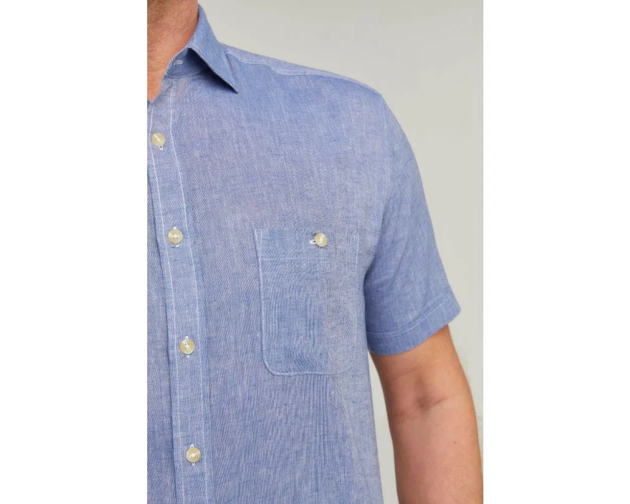 Double Two Men's Plus Size Linen Blend Casual Shirt in 3 Colour Options 2XL to 5XL (DTLS1113)