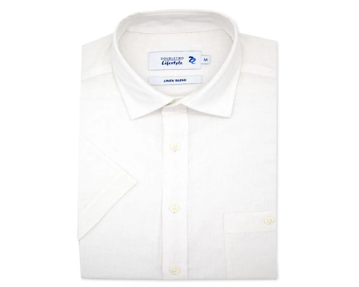Double Two Men's Plus Size Linen Blend Casual Shirt in 3 Colour Options 2XL to 5XL (DTLS1113)