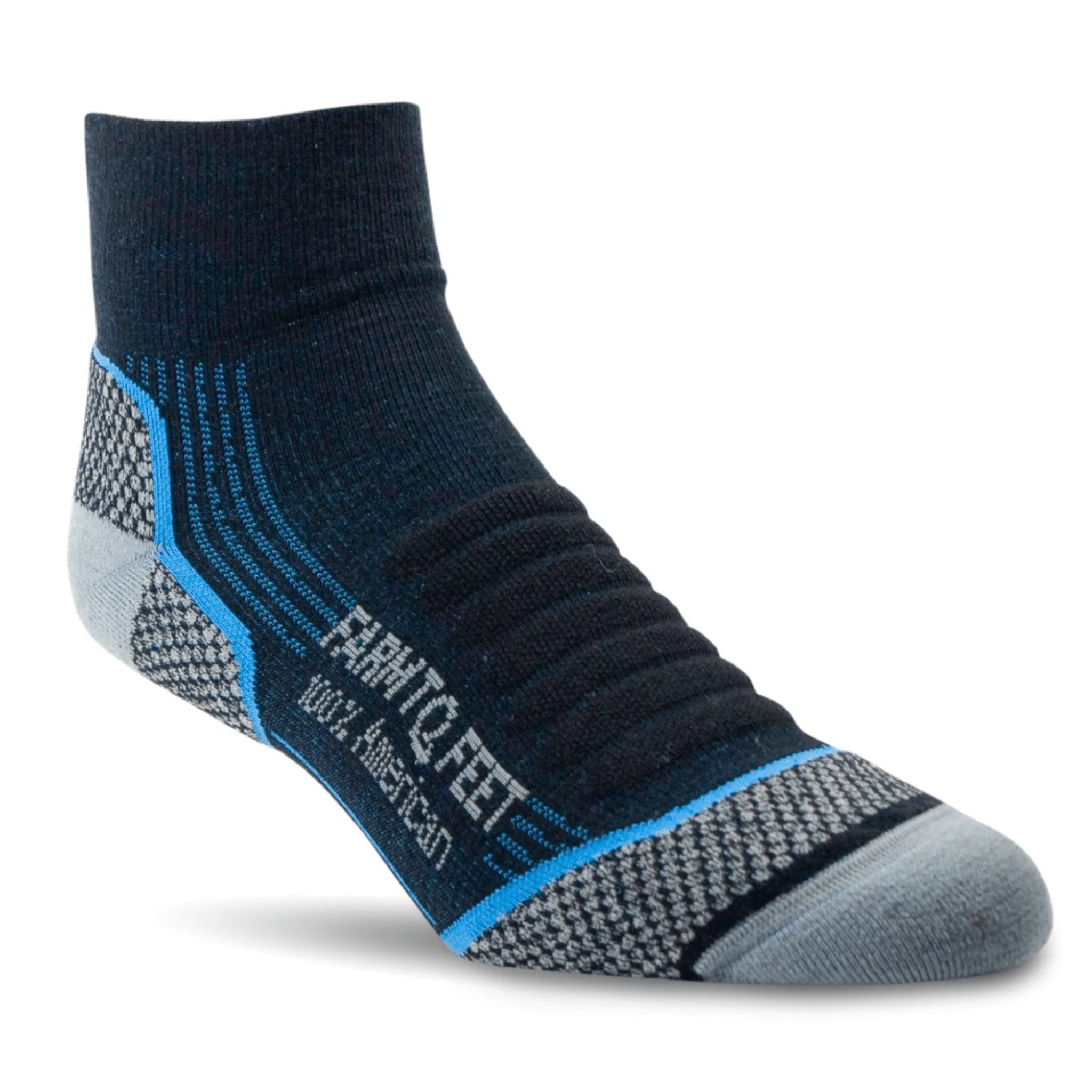 Farm to Feet Mens Damascus Light Targeted Cushion 1/4 Crew Socks