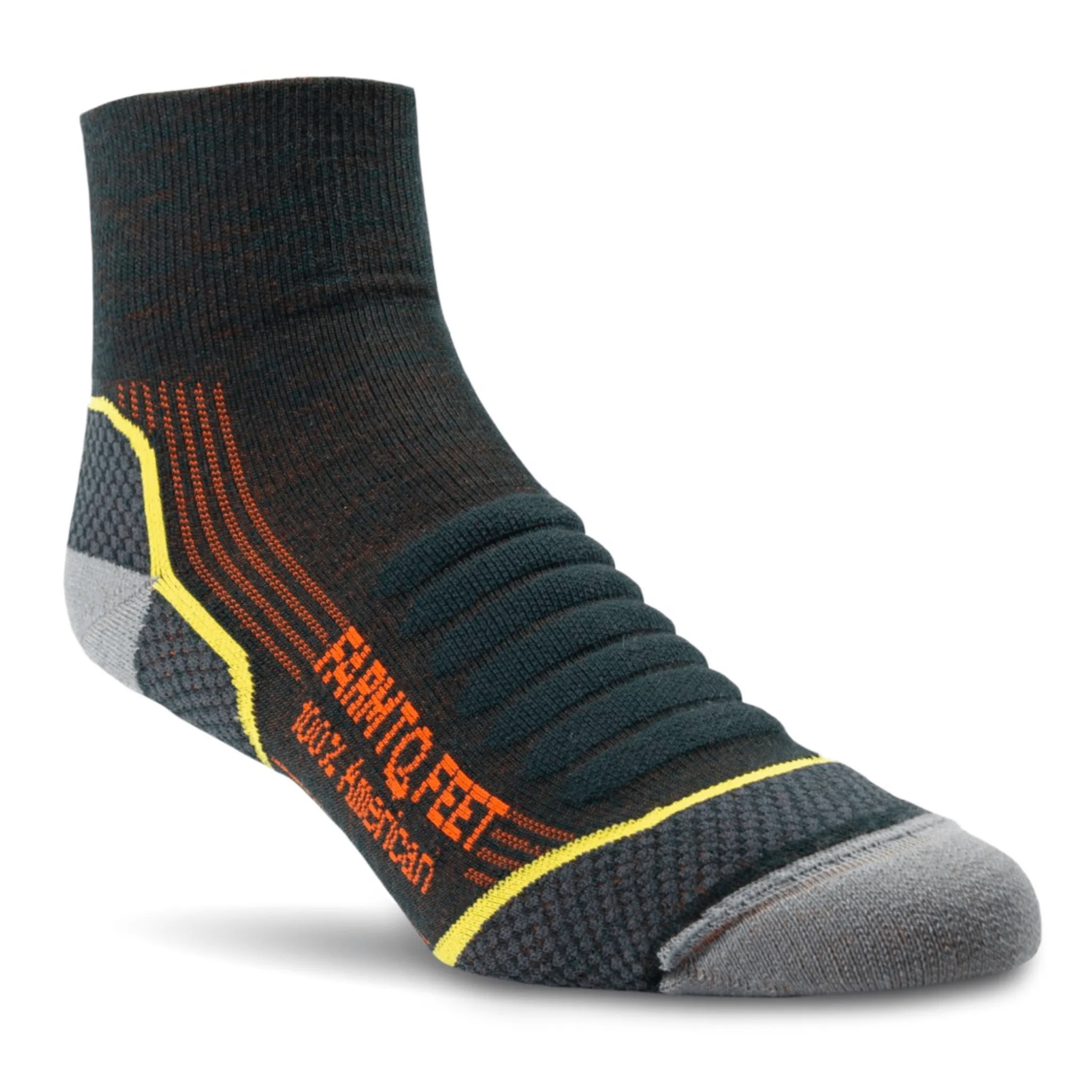 Farm to Feet Mens Damascus Light Targeted Cushion 1/4 Crew Socks