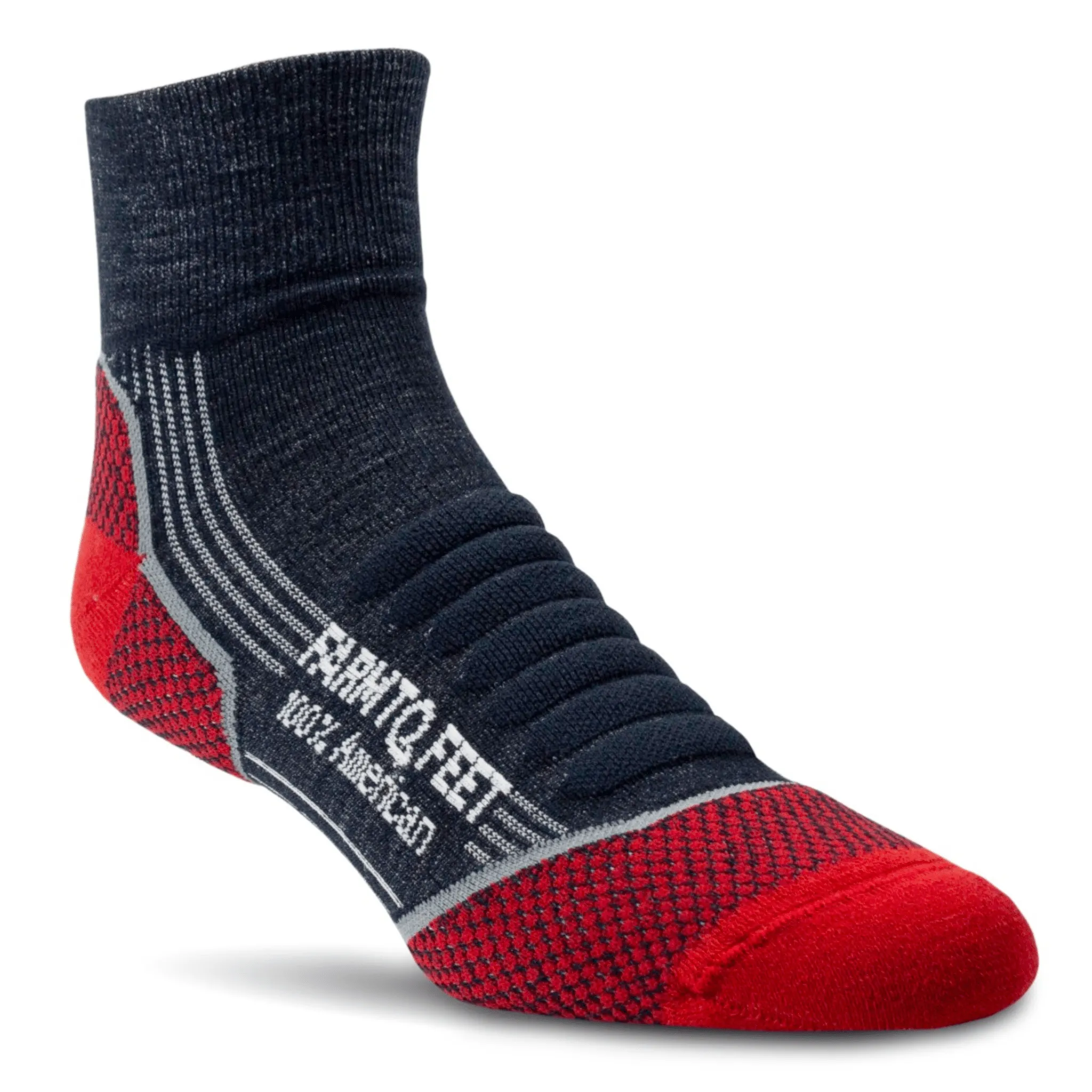 Farm to Feet Mens Damascus Light Targeted Cushion 1/4 Crew Socks