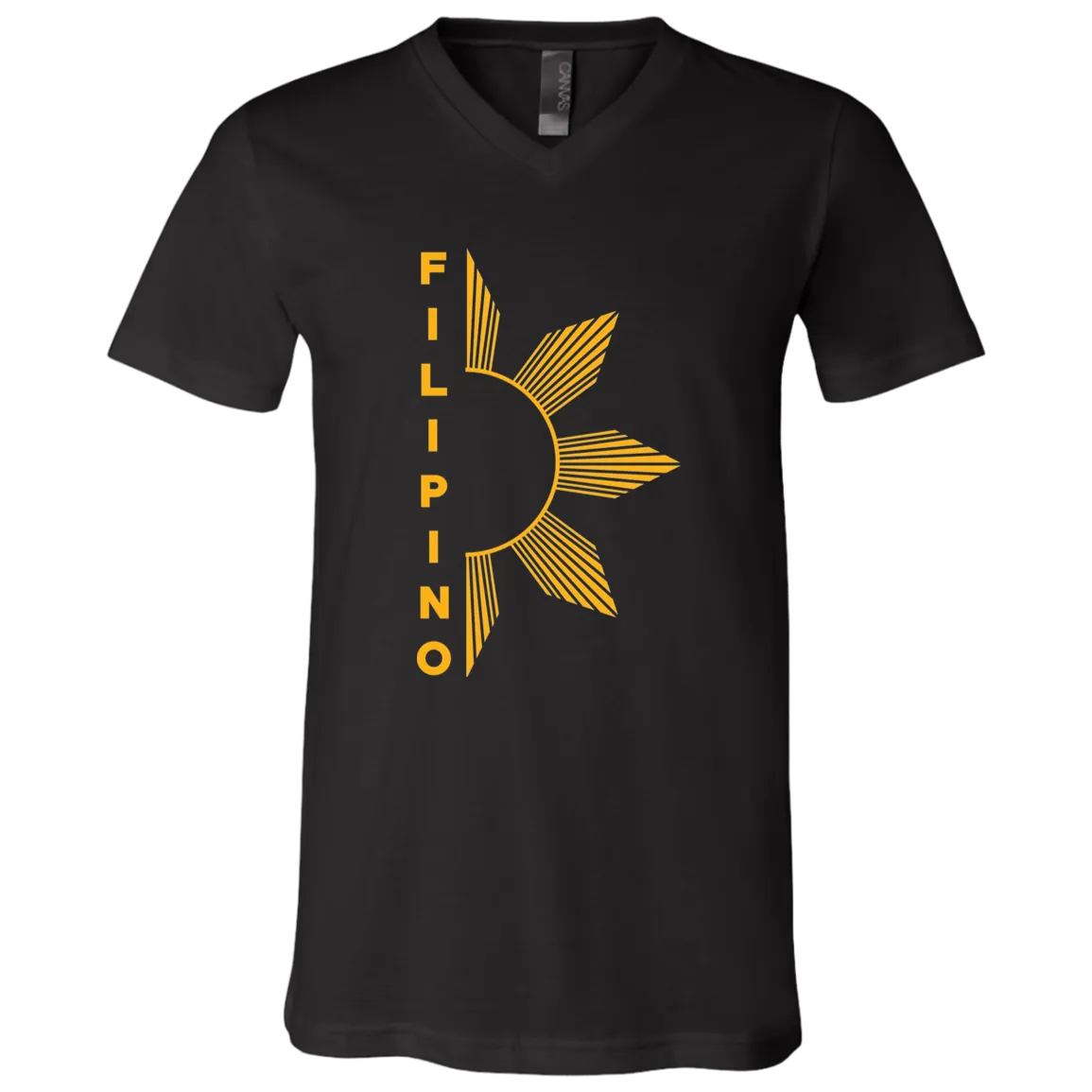Filipino Half Sun Unisex Jersey V-Neck T-Shirt