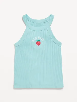 Fitted Logo-Graphic Halter Tank Top for Toddler Girls