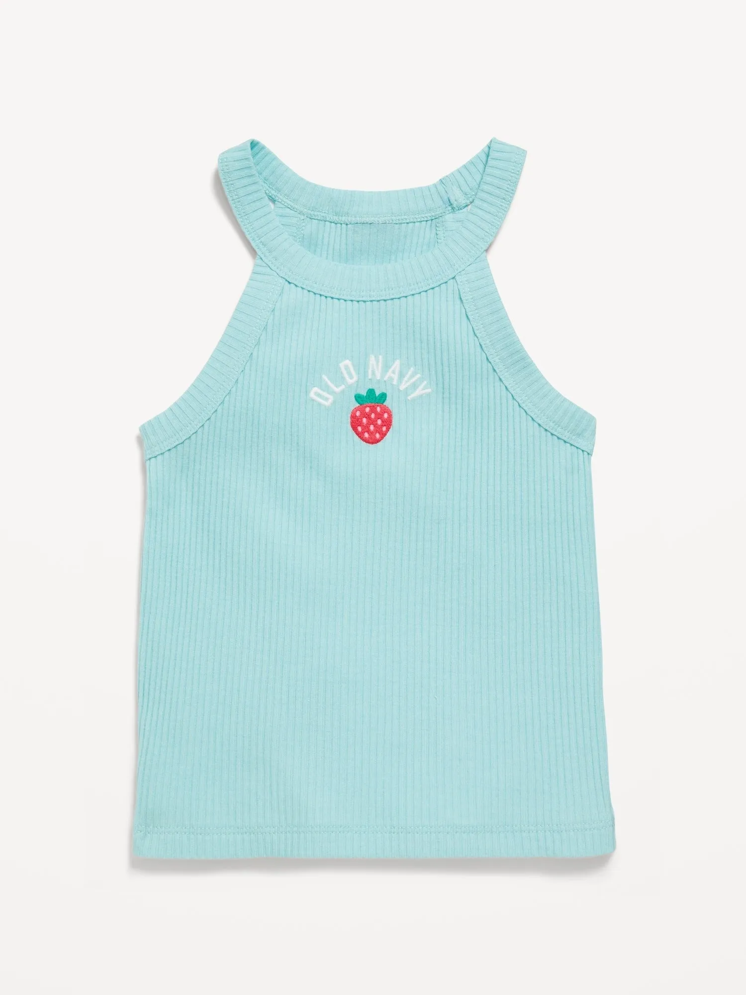 Fitted Logo-Graphic Halter Tank Top for Toddler Girls