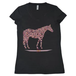 Flower Horse Shirt Charcoal