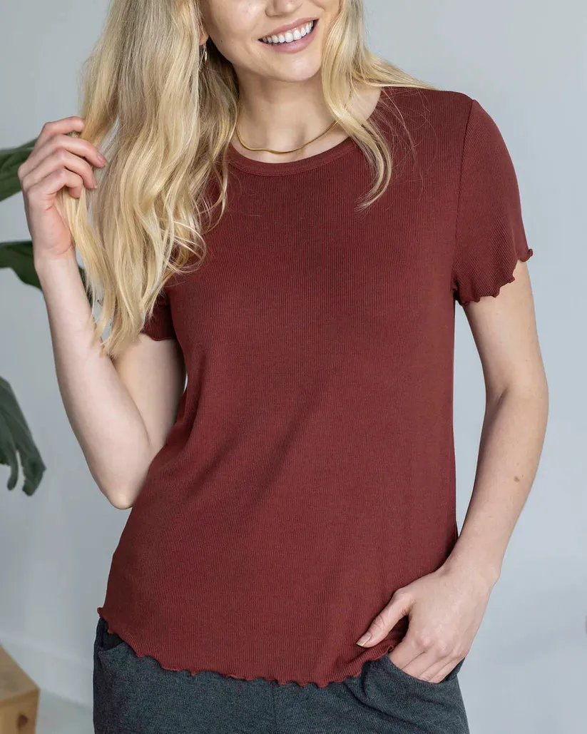 Grace & Lace Essential Ribbed Relaxed Fit Tee