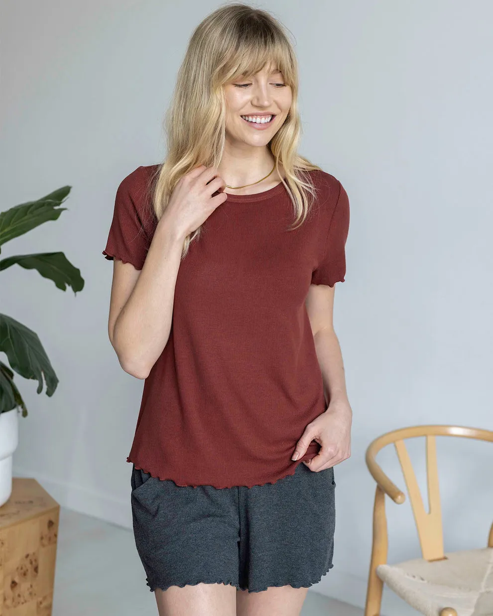 Grace & Lace Essential Ribbed Relaxed Fit Tee