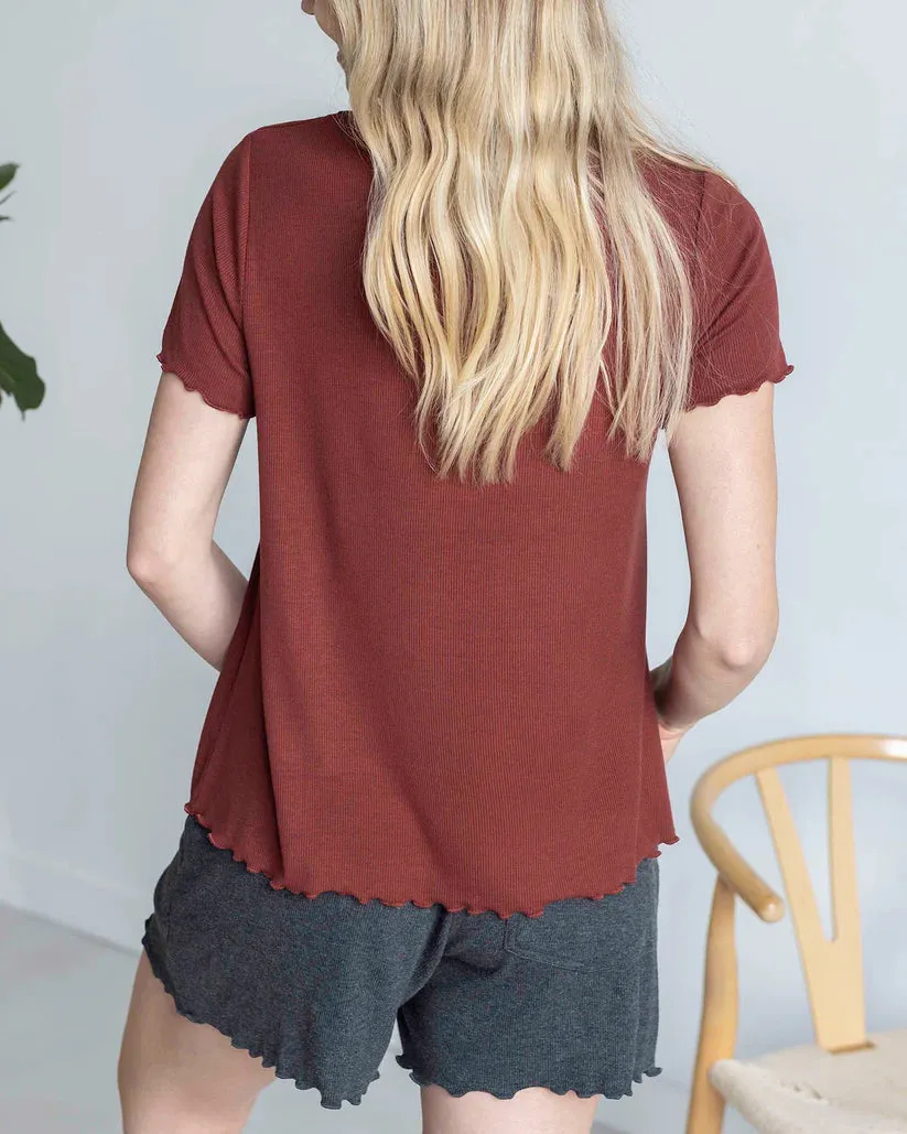 Grace & Lace Essential Ribbed Relaxed Fit Tee
