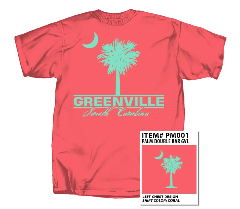Greenville Palm Front Back Short Sleeve T-Shirt