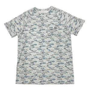 Heather Blend Crewneck Short Sleeve T-Shirt in Cool Oak Camo