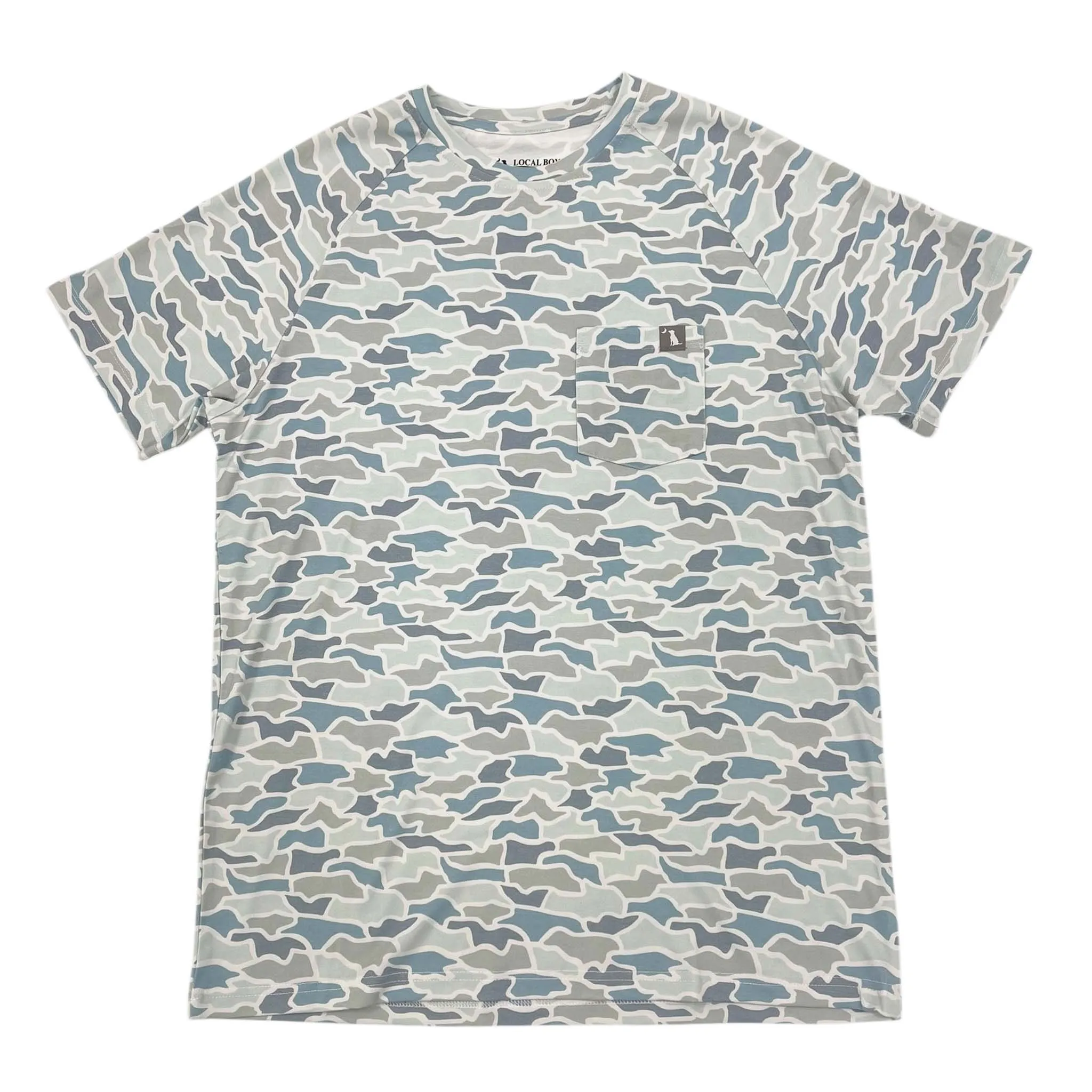Heather Blend Crewneck Short Sleeve T-Shirt in Cool Oak Camo