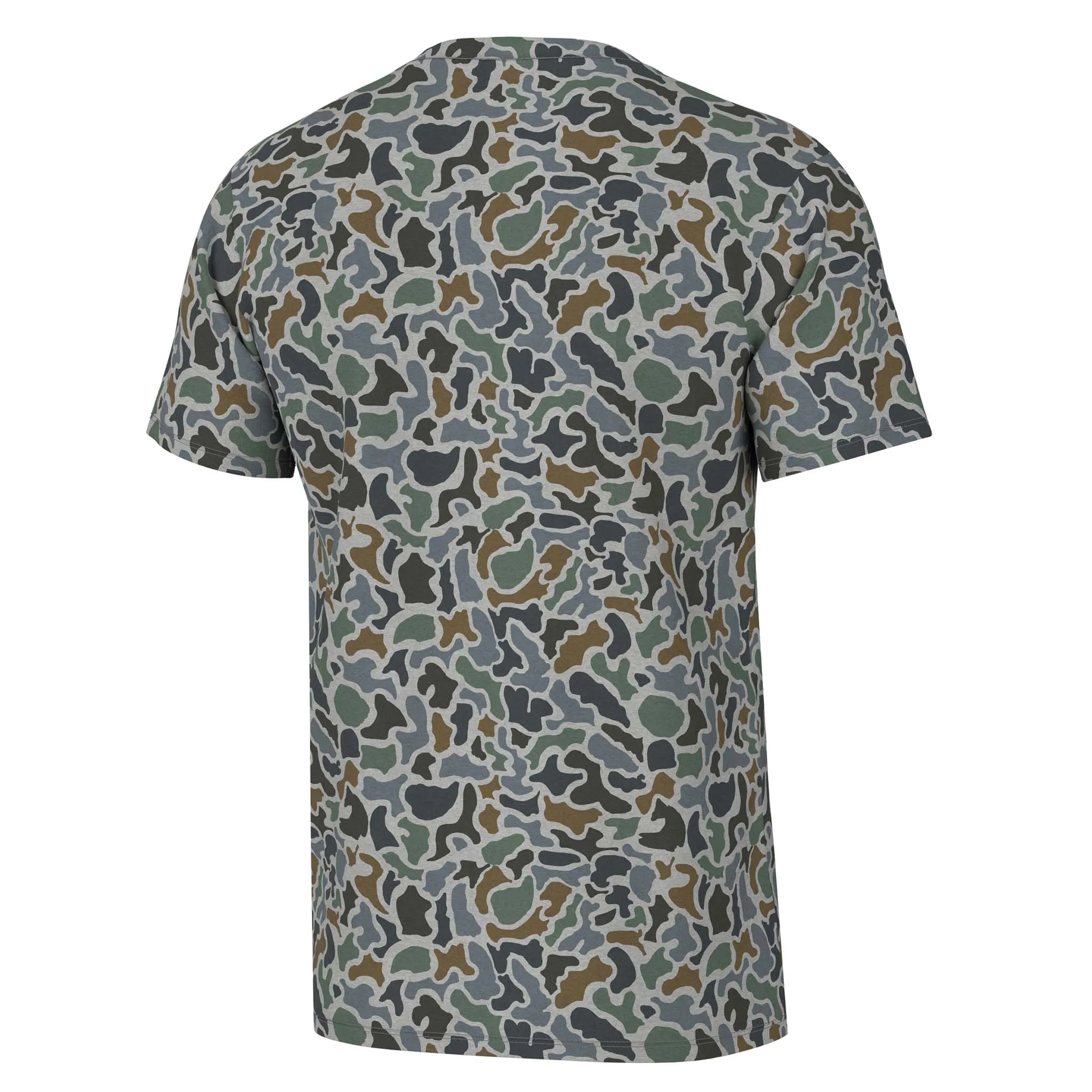 Heather Blend Crewneck Short Sleeve T-Shirt in Localflage Bluff