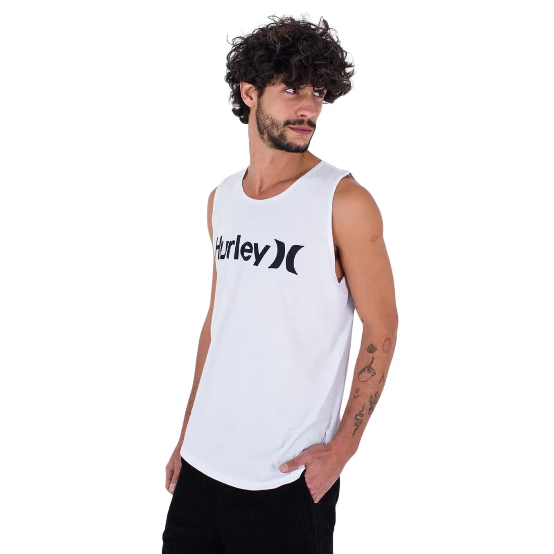 Hurley Everyday One & Only Solid Tank Top Vest - White