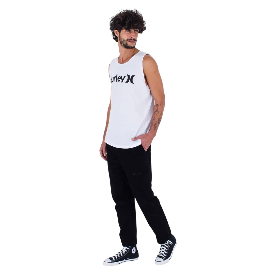 Hurley Everyday One & Only Solid Tank Top Vest - White