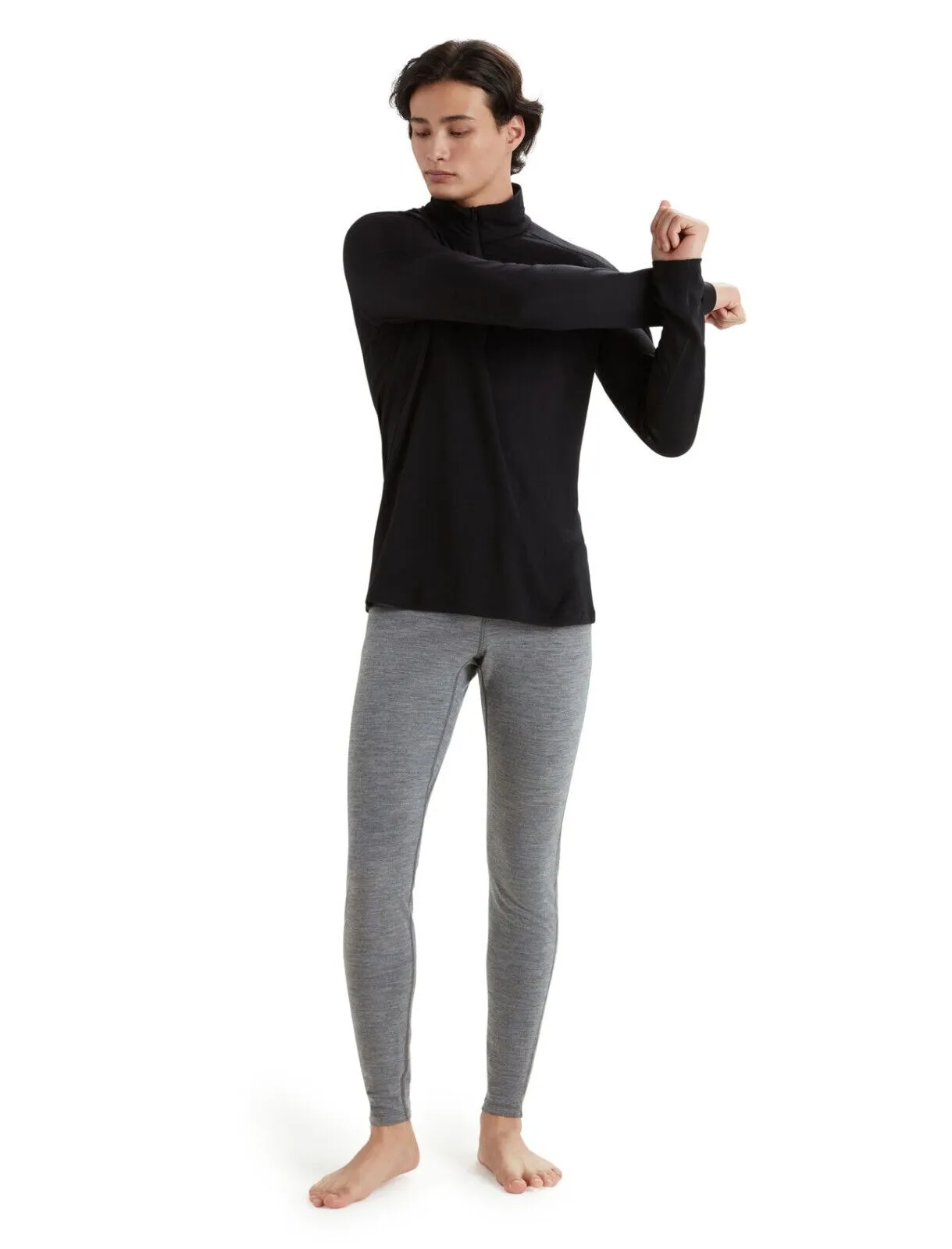 Icebreaker Merino Men's 200 Oasis Lightweight Long Sleeve Half Zip Tops Small