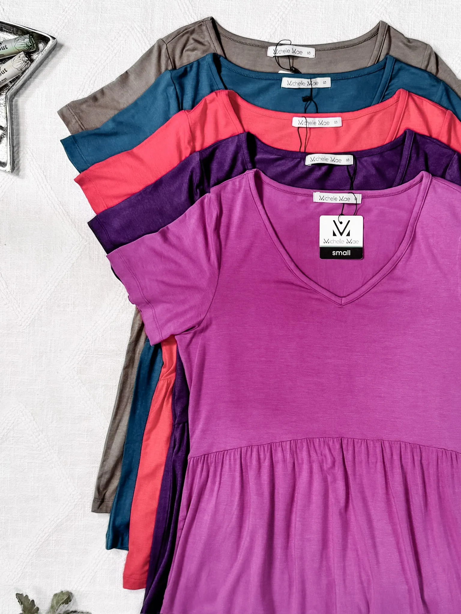 IN STOCK Sarah Ruffle Short Sleeve - Orchid