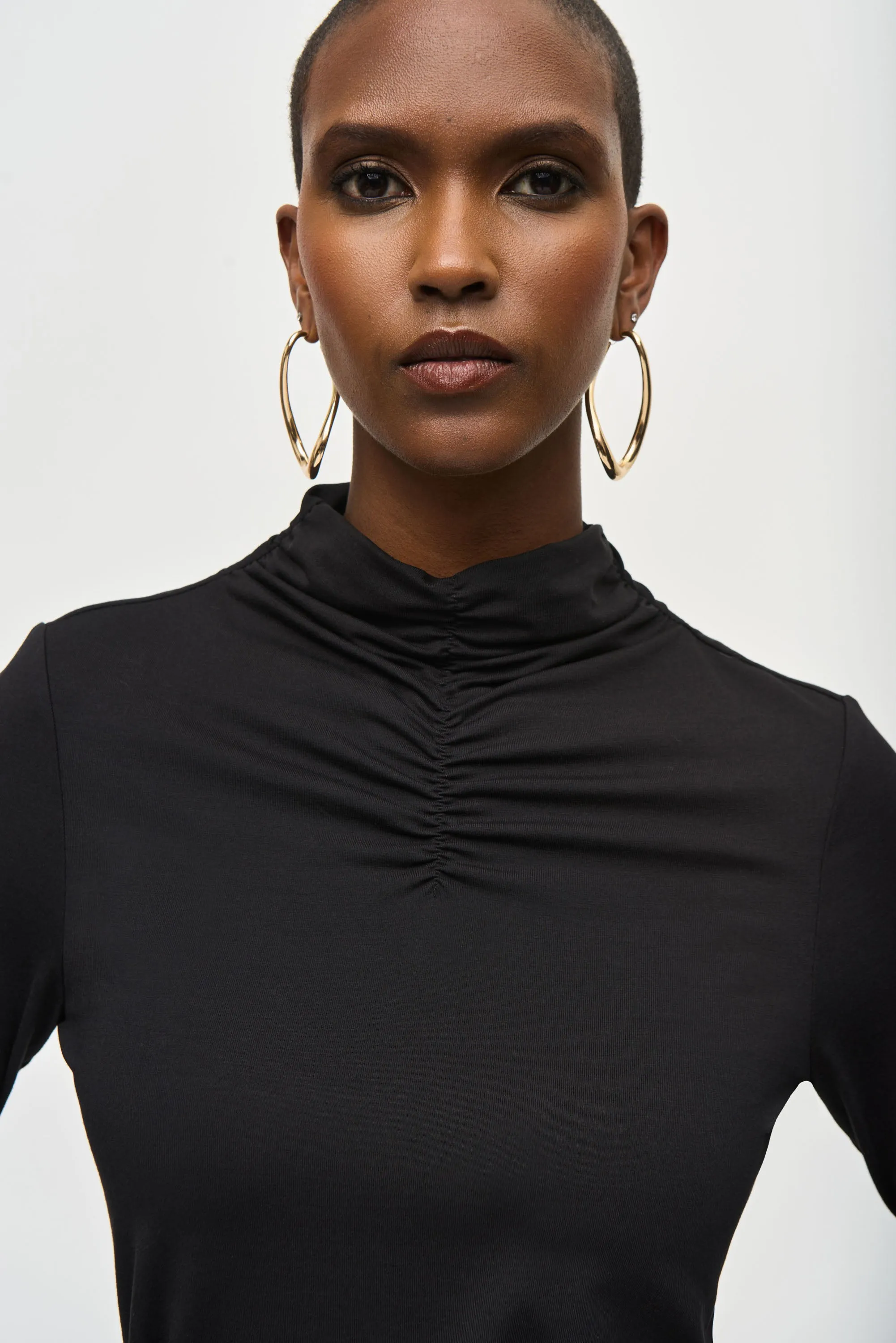 Joseph Ribkoff Rayon Jersey Fitted Turtleneck