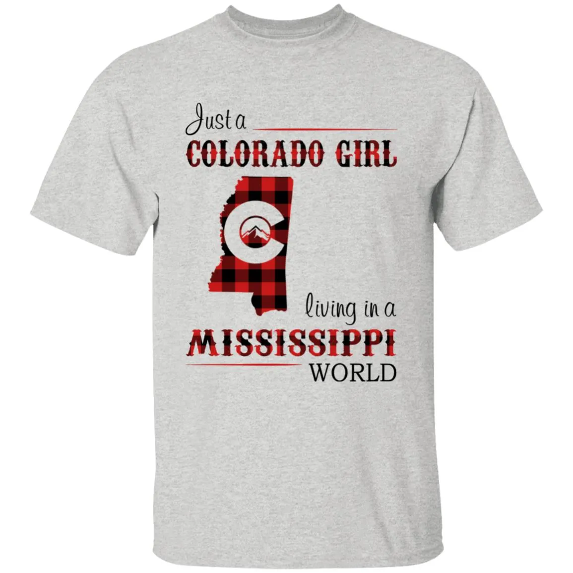 Just A Colorado Girl Living In A Mississippi World T-shirt