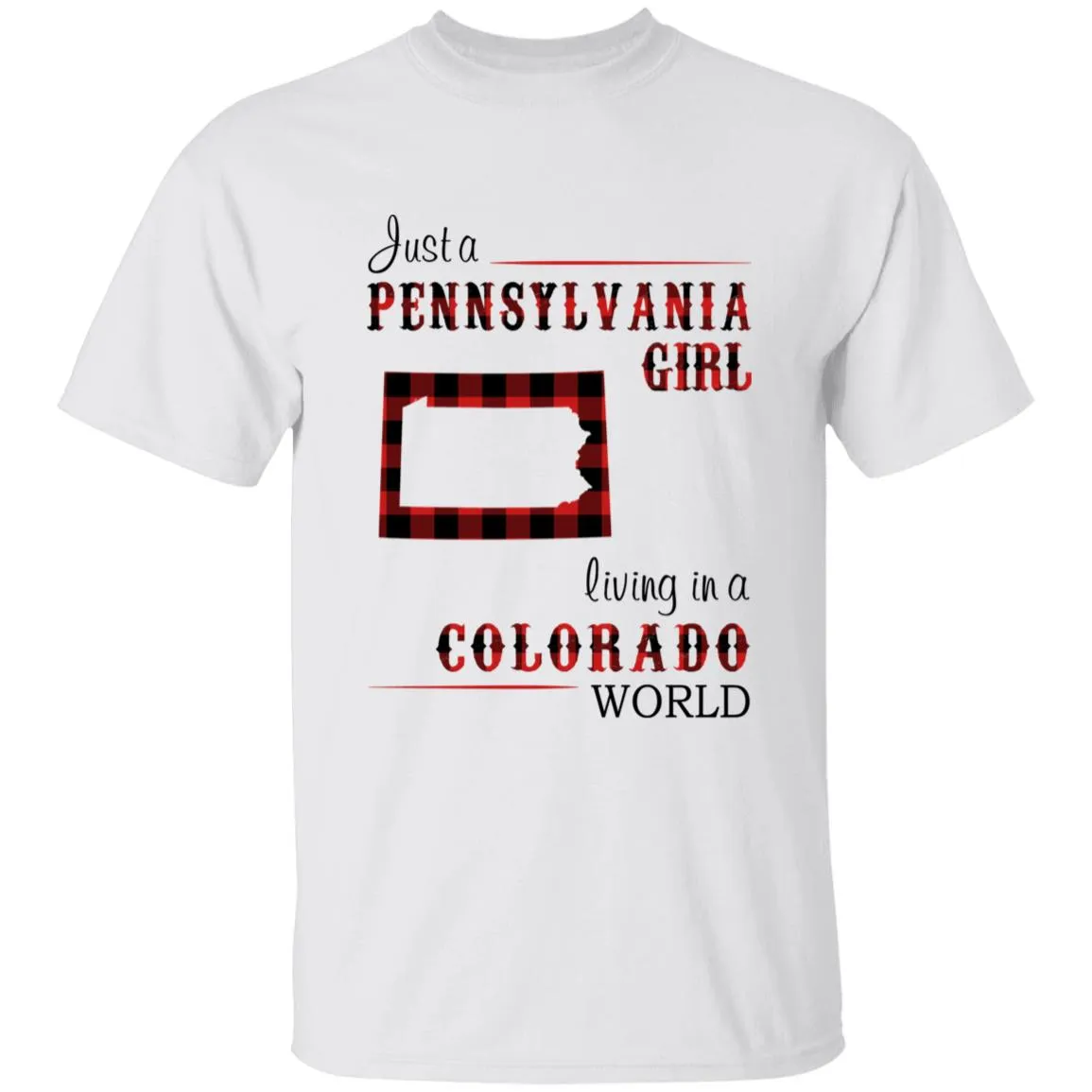 Just A Pennsylvania Girl Living In A Colorado World T-shirt