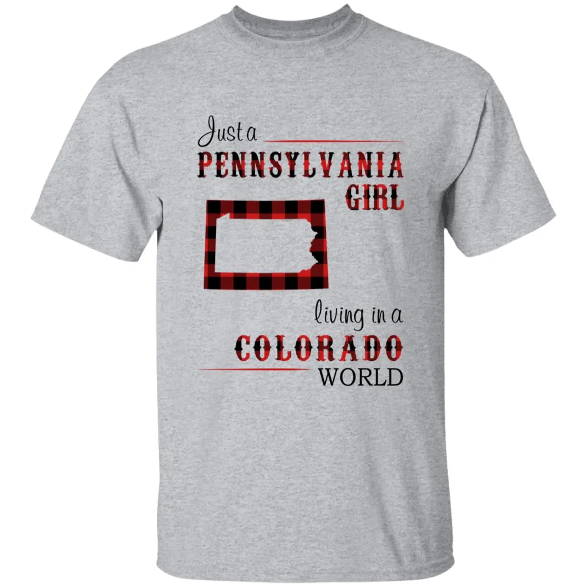 Just A Pennsylvania Girl Living In A Colorado World T-shirt