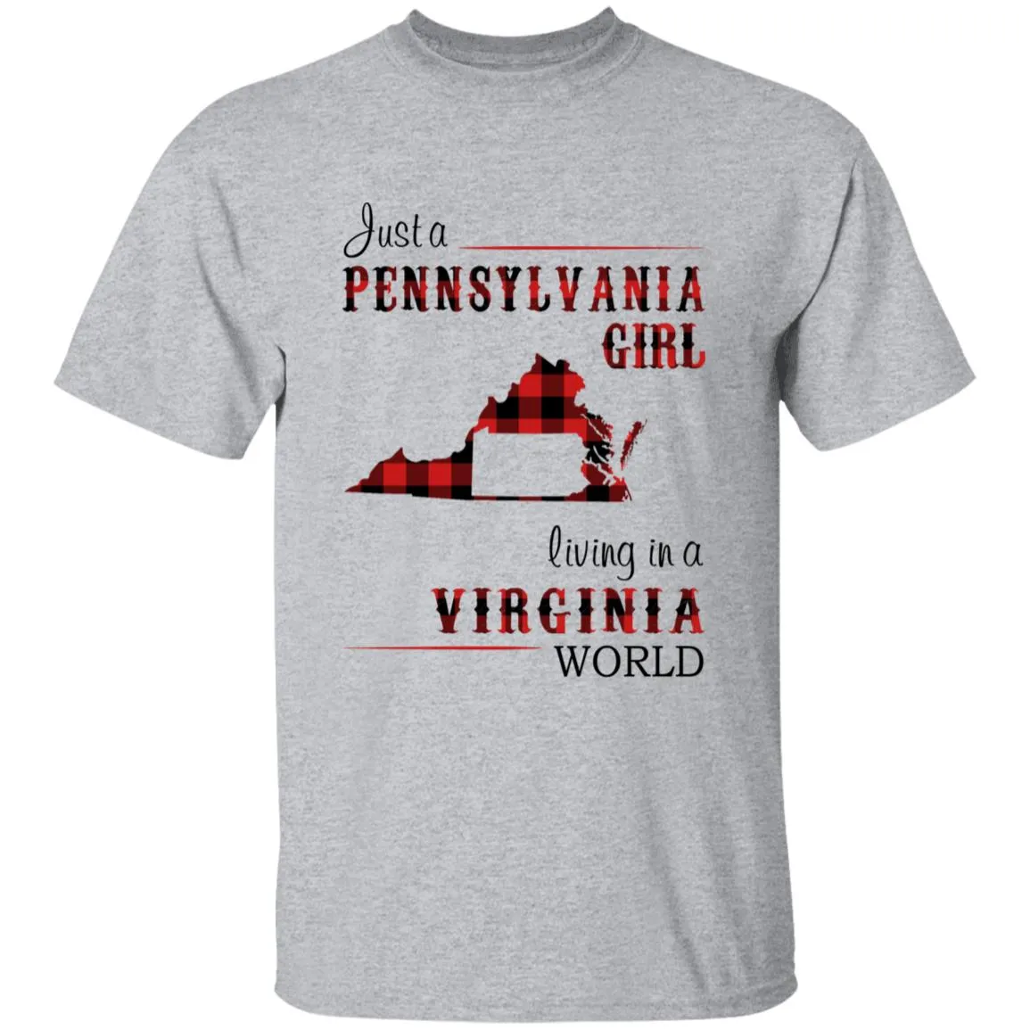 Just A Pennsylvania Girl Living In A Virginia World T-shirt