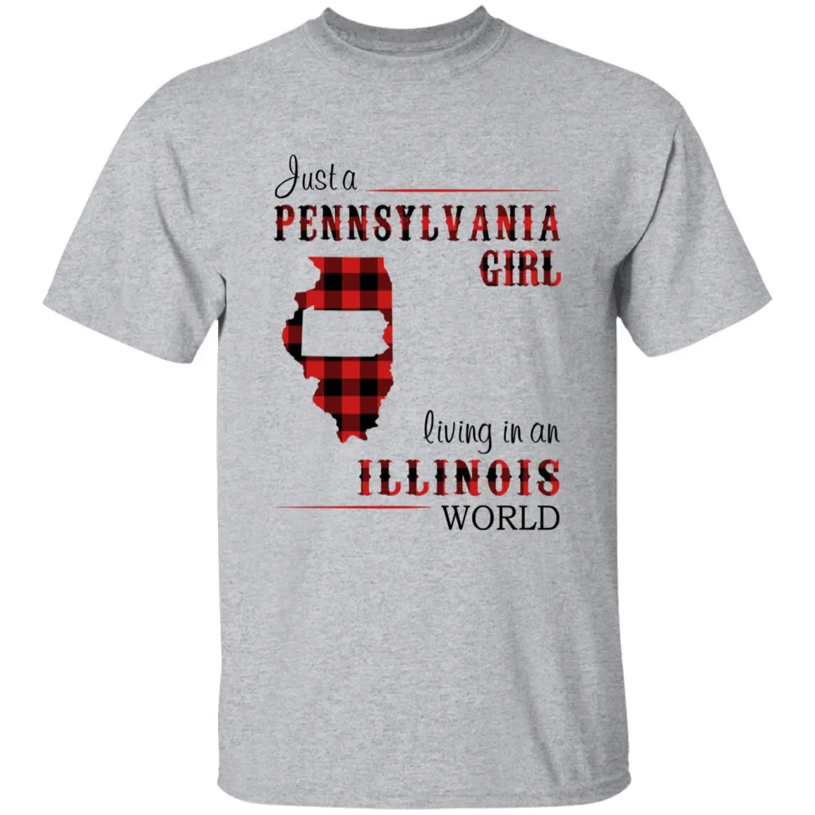 Just A Pennsylvania Girl Living In An Illinois World T-shirt