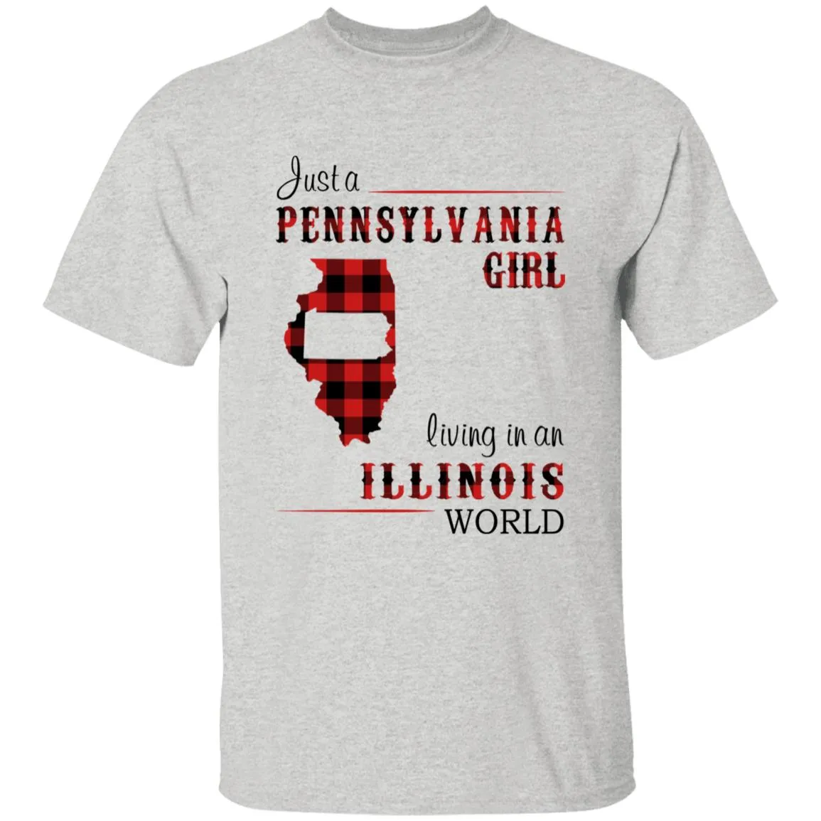 Just A Pennsylvania Girl Living In An Illinois World T-shirt