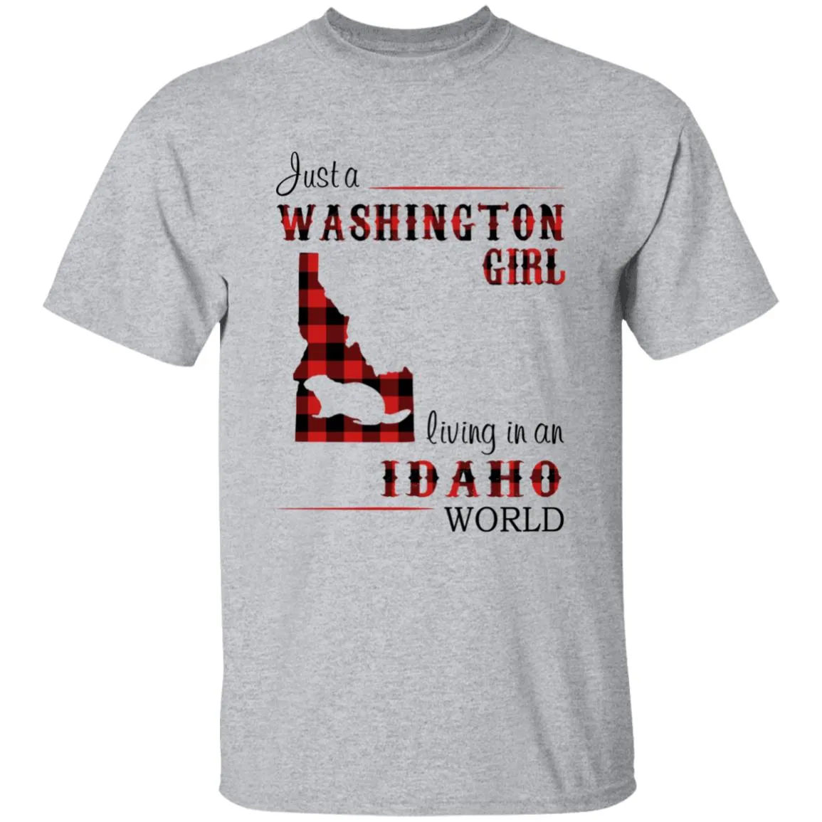 Just A Washington Girl Living In An Idaho World T-shirt