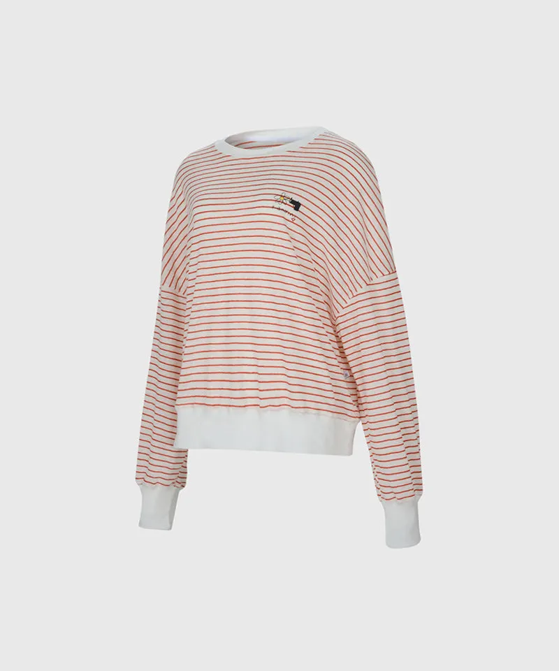 KANDINI Stripe Linen T-Shirt - Red