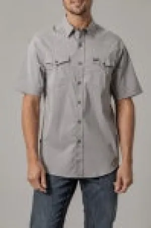 Kimes Ranch Men's Grey Rio Short Sleeve Dress Shirt