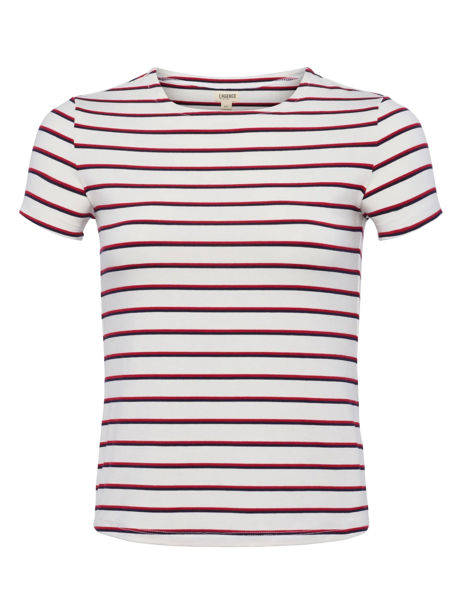 L'AGENCE RESSI CREW NECK STRIPED TOP