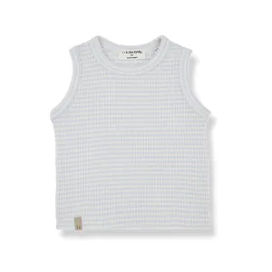 LARS knit sleeveless t-shirt - misty-blue
