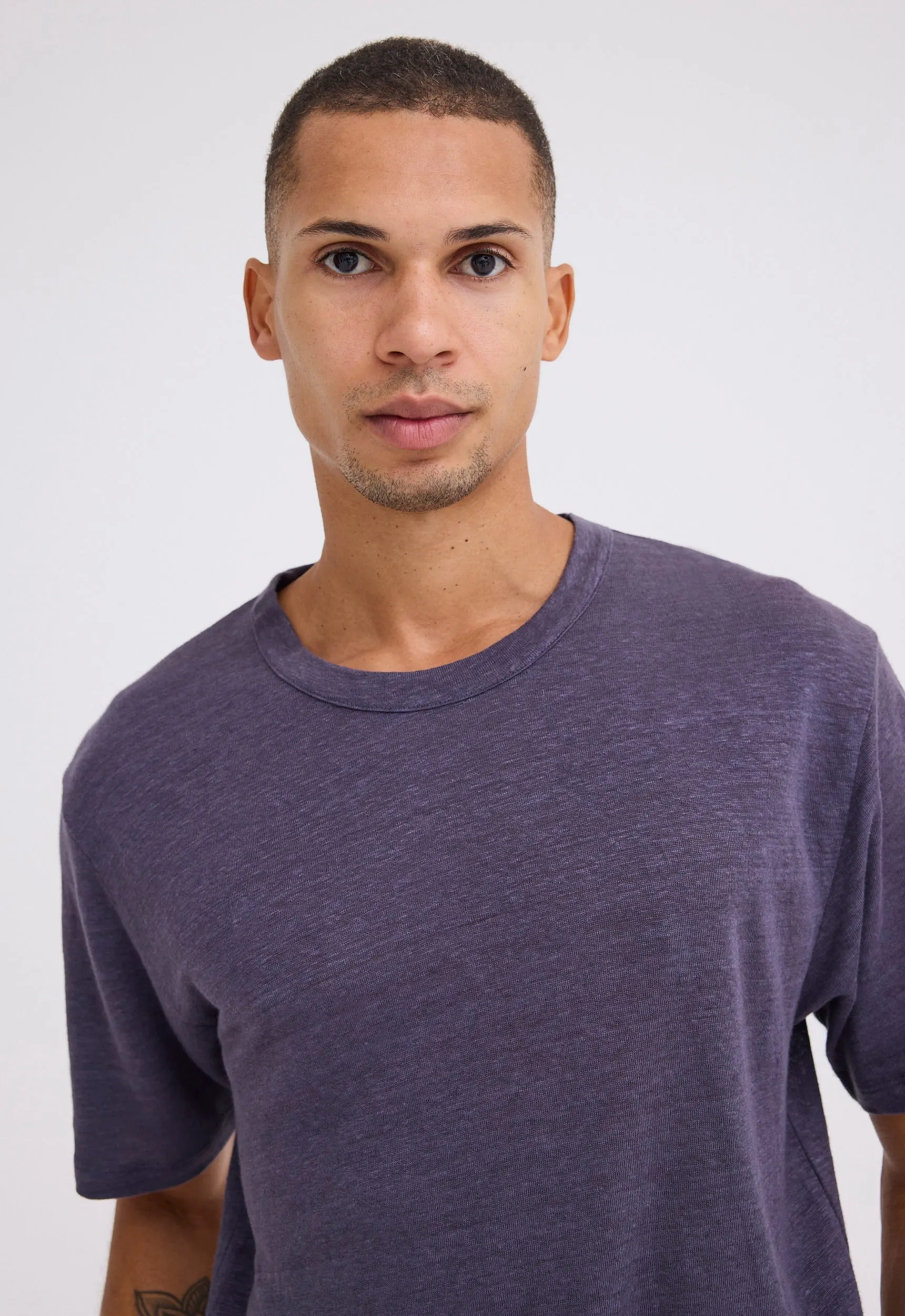 Line Linen Tee - Sly Blue