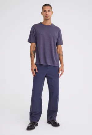 Line Linen Tee - Sly Blue